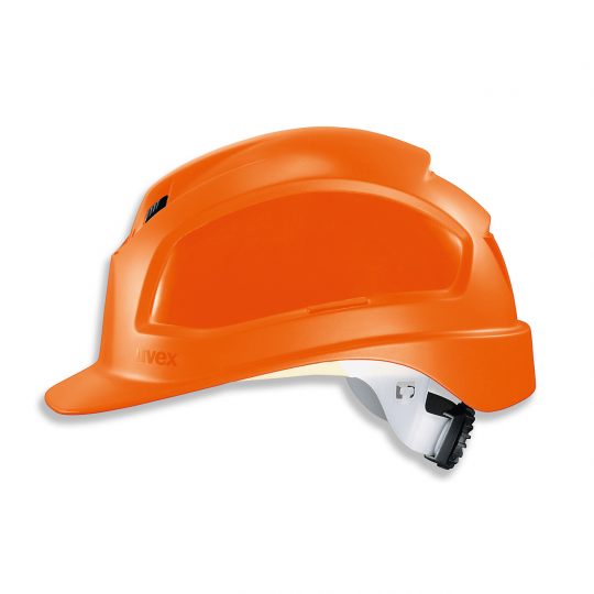 Casque de protection chantier UVEX orange